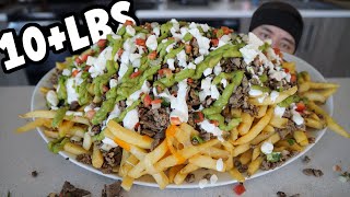 MASSIVE Carne Asada Fries Challenge 10lbs [upl. by Eimyaj]