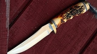 Legendary Uncle Henry 153UH Golden Spike Knife  Best HuntingSurvival Fixed Blade Knife [upl. by Terriss856]