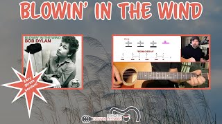 Blowin In The Wind Guitar Lesson  EASY Strummy Version [upl. by Dleifxam306]