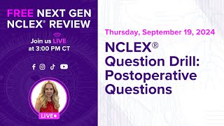 NCLEX Question Drill Postoperative Questions [upl. by Eelloh410]