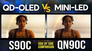 Samsung S90C vs QN90C  QD OLED vs Mini LED Neo QLED TV Comparison [upl. by Cuttler]