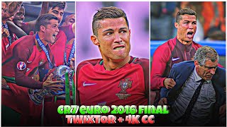 Cristiano Ronaldo Euro 2016 final  Best 4k Clips  CC High Quality For Editing🤙💥 part41 [upl. by Alana]