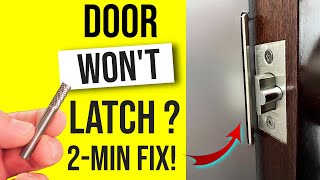 Door Wont Latch Shut  2 Min Fix  Door Wont Shut [upl. by Arakihc]