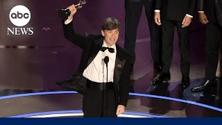 Oscars 2024 Cillian Murphy accepts Academy Award for Best Actor in Oppenheimer [upl. by Wald]