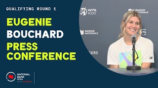 Press Conference  Eugenie Bouchard  Qualifying R1  OBN23 [upl. by Kaiulani127]