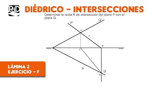 Pag 2F  Intersecciones  Ejercicios de Sistema Diédrico SDOINTL2 [upl. by Vi]