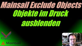 Mainsail Exclude Objects Objekte im laufenden Druck ausblenden [upl. by Maro132]