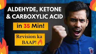 Aldehyde Ketone amp Carboxylic Acid Fast ONE SHOT🔥 40 Min Fast Revision  Class 12  NEET  JEE [upl. by Gimpel]