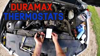 How to Easiest way to replace thermostats on duramax diesel [upl. by Eilerua]