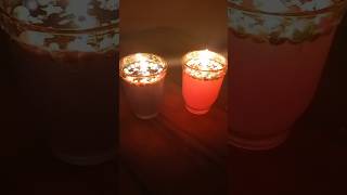 Water glass diya for diwali 🎇homedecor subscribeformorevideos [upl. by Timothy58]