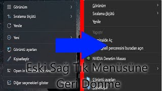 Windows 11 Eski Sağ Tık Menüsüne Geri Dönme [upl. by Laniger]