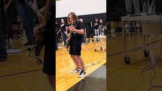 I played the National Anthem for my school guitar american guitarsolo [upl. by Baal]