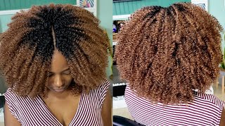 THE BEST AFRO KINKY CROCHET HAIR  This Knotless Part Makes the Hair Look Like Natural Hair [upl. by Bronson]