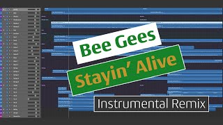 Bee Gees  Stayin Alive Instrumental Remix [upl. by Ahseyt373]