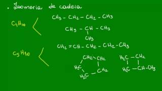 Isomeria de cadeia e isomeria de posição  Química Orgânica  Química [upl. by Hiltner148]