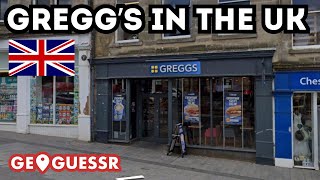 Greggs of the UK on GeoGuessr American tries to find a Sausage Roll and a Steak Bake [upl. by Celia]