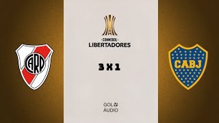 GOLS RIVER PLATE 3 X 1 BOCA JR COPA LIBERTADORES 2018 FINAL NARRAÇÃO [upl. by Scheck]