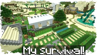 MOSTRANDO MI MUNDO SURVIVAL  MI MUNDO DE SURVIVAL EN MINECRAFT [upl. by Francoise480]