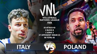 Italy vs Poland  Mens VNL 2024 [upl. by Faria]