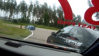 Close race Mantas Neverdauskas  Honda Civic  FASTLAP 2012 Event II  Race 2  Bikernieki Moto [upl. by Anowahs719]