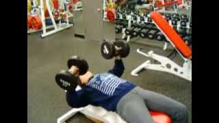 40lb dumbbell press [upl. by Beeson]