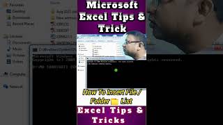 How To Insert File Or Folder List In Excel shorts youtubeshorts edit [upl. by Nevada]