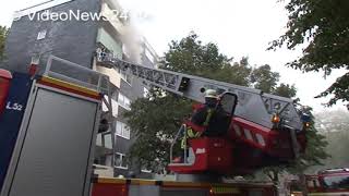 14102015  VN24  Wohnung in Dortmunder Hochhaus ging in Flammen auf [upl. by Ecidna480]