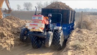 New Swaraj 855 Fe tractor stuck while climbing uphill [upl. by Arimihc]