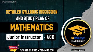 Junior Instructor ACD  Detailed Syllabus Analysis and Study Plan  Mathematics [upl. by Aihsetal]