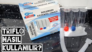 TRIFLO  SOLUNUM EGZERSİZ CİHAZI PAKET AÇILIMI amp NASIL KULLANILIR UYGULAMALI triflo [upl. by Crescint444]