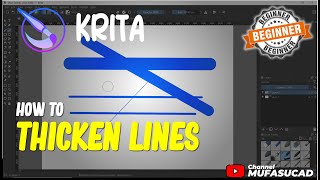 Krita How To Thicken Lines [upl. by Patrizius]