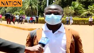 Moi University students on strike over delayed HELB disbursement [upl. by Atirac468]