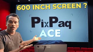 PixPaq Ace Projector 600 Inch Screen Really   PixPaq Ace Projector 300 Inch Screen Test [upl. by Arleyne]