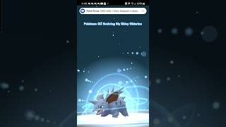 Pokémon GO Evolving My Shiny Nidorino shiny Shiny nidorino evolution Shiny nidoking pokemon go [upl. by Chet]