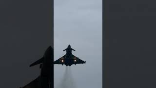 RAF Coningsby typhoon today low approach then power on in slow motion to go around WOW Watch this [upl. by Einned442]