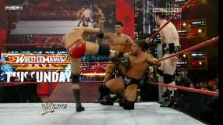 WWE Raw 32210 Triple H amp Randy Orton vs Sheamus amp Legacy [upl. by Tait639]