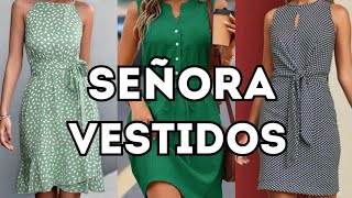 LINDOS VESTIDOS SEÑORAS 2024  NUEVOS ESTILOS DE SEÑORAS [upl. by Enait637]