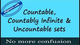 Countable Countably Infinite amp Uncountable Sets  Definition  Examples  Q is countable [upl. by Eillak545]