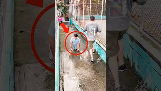 Heartwarming Moment Girl Helps Man Cross Puddle shorts [upl. by Lodhia]