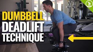 Dumbbell Deadlift Technique – Perfect Form Video Tutorial Guide [upl. by Caswell]