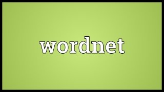 Wordnet Meaning [upl. by Adnael]