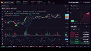 Bitcoin LIVE Stock Price Chart and Trading Signals  Liquidation Watch Technical Analysis Volume [upl. by Arykahs]