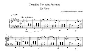 🎹 Comptine dun autre Automne  Music Sheet  Original Piano by Christophe Luciani [upl. by Blynn]