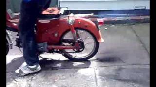 my 19621965 honda 55 postie bike burnout [upl. by Olracnaig864]