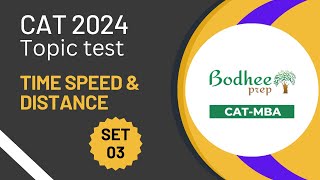 CAT Mock Test Series Time Speed and Distance TSD Topic Test Solutions Set 03 [upl. by Eyoj]