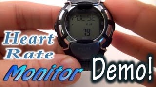 Heart Rate Pulse Monitor Calorie Counting Alarm Watch [upl. by Olleina]