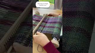 Weaving on a Rigid Heddle Loom weavingloom handweaving rigidheddleloom craftgifts handmade [upl. by Llenahc]