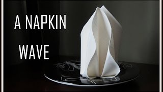 Napkin Folding A Wave [upl. by Tshombe]