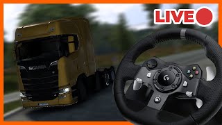 Voor de eerste keer een wiel gebruiken in ETS2  PASTAPEER LIVESTREAM [upl. by Rahm]