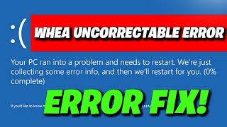 WHEAUNCORRECTABLEERROR Blue Screen BSOD Error On Windows 1110 PC FIX NEW 2024 [upl. by Sabra658]